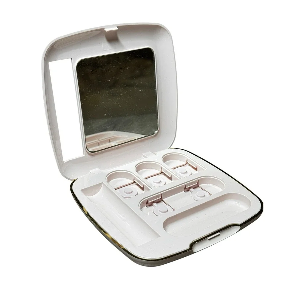 Vintage Mary Kay Custom Compact Refillable Makeup Case Mirror Pink‎